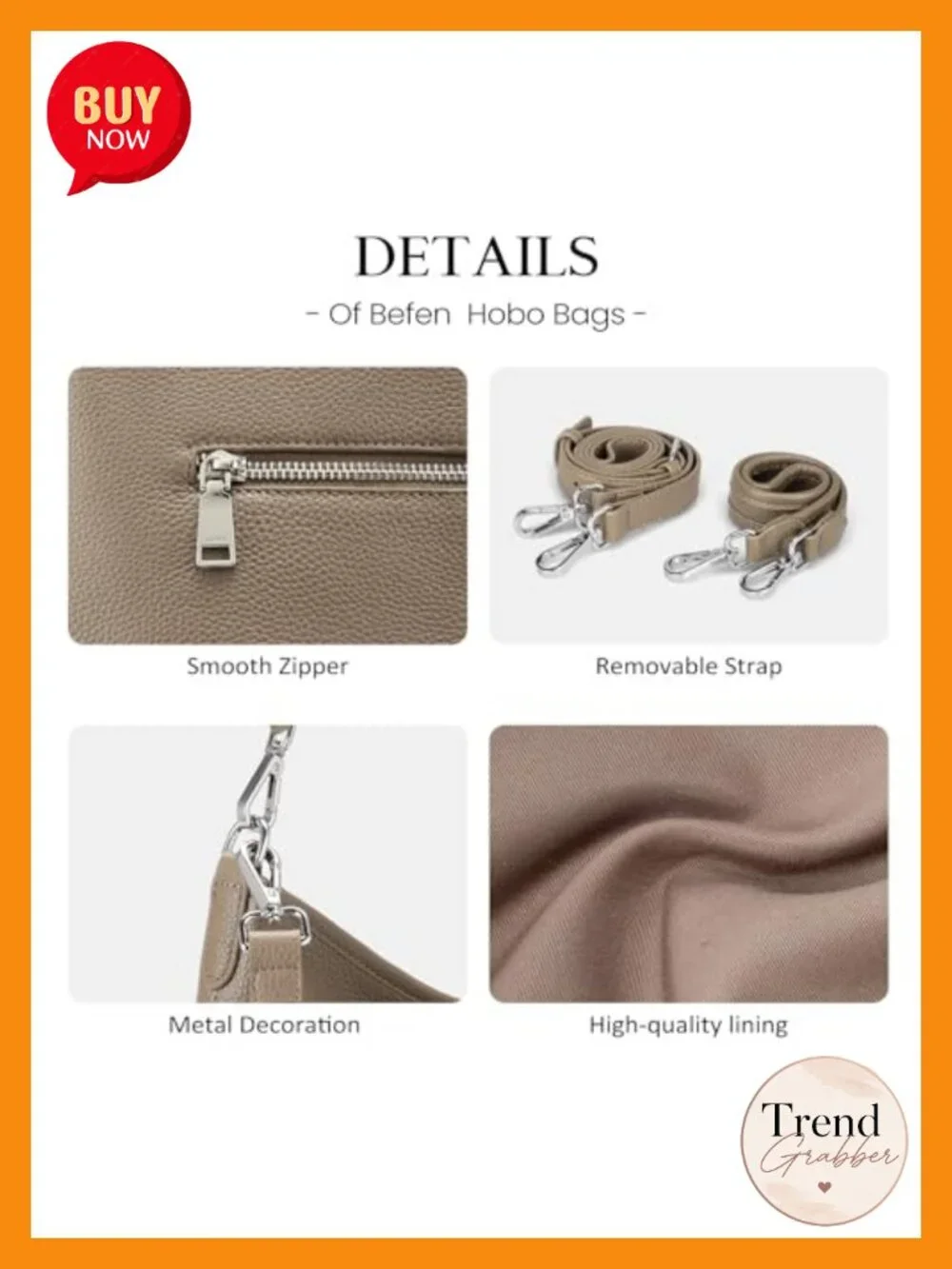 Genuine Leather Hobo Bag with RFID Wallet Crossbody Shoulder Handbag Anti-Theft